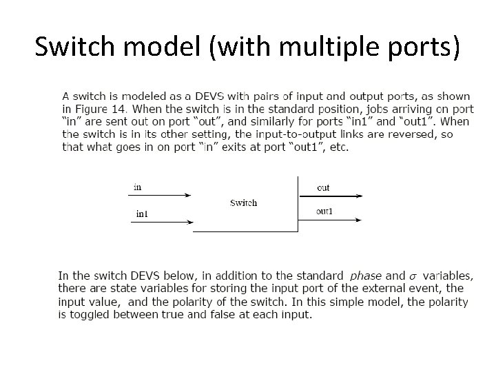 Switch model (with multiple ports) 