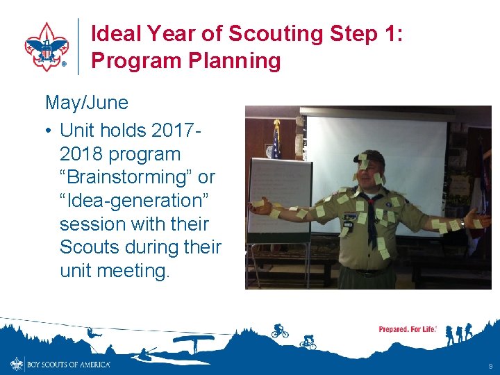 Ideal Year of Scouting Step 1: Program Planning May/June • Unit holds 20172018 program