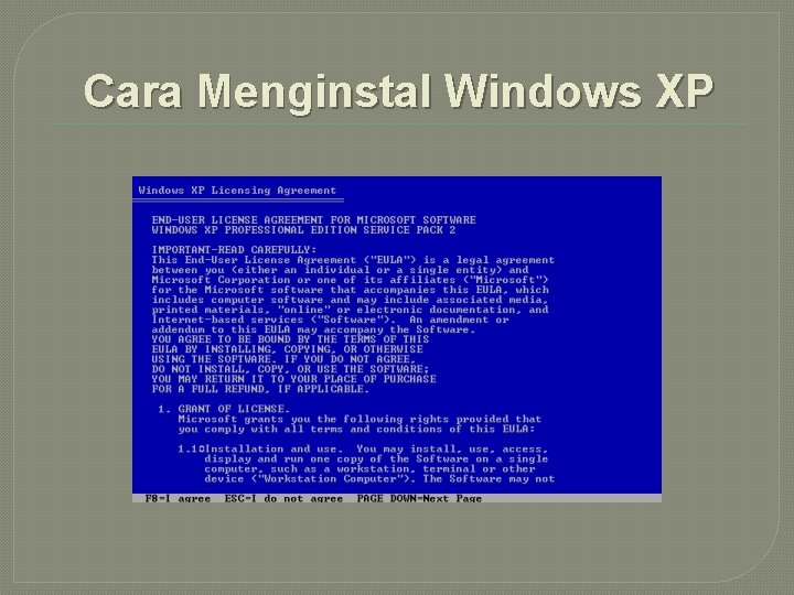 Cara Menginstal Windows XP 
