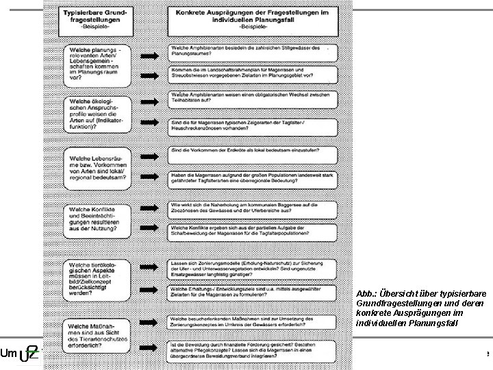 Vorlesung Umwelt- und Naturschutz - Thema: Einführung in die Landschaftsplanung Abb. : Übersicht über