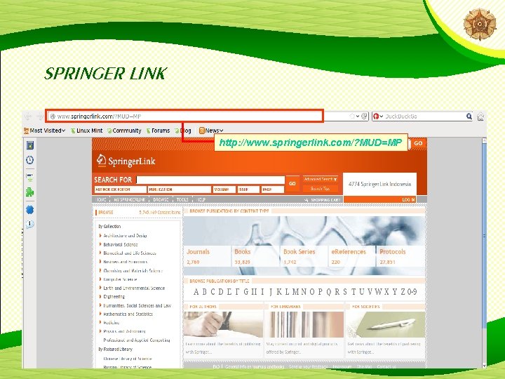 SPRINGER LINK http: //www. springerlink. com/? MUD=MP 22 SPRINGER LINK http: //www. springerlink. com/? MUD=MP 22