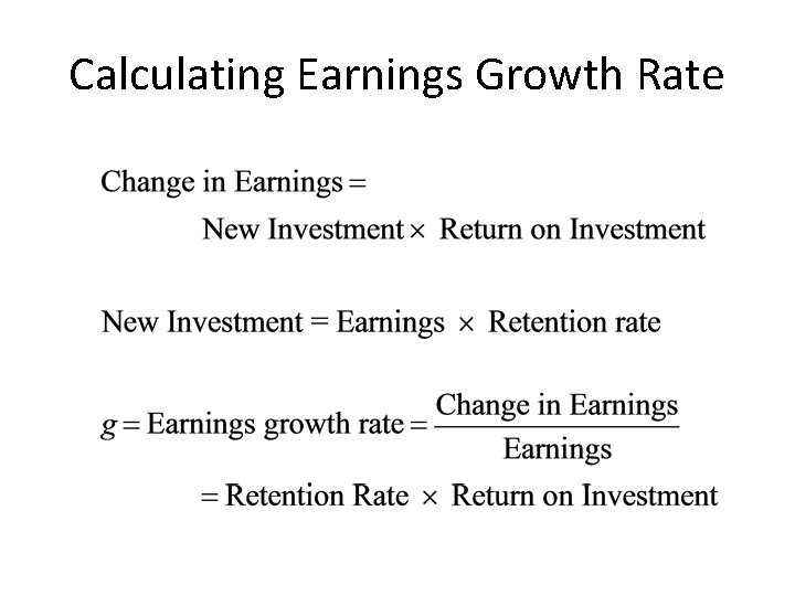 Calculating Earnings Growth Rate 