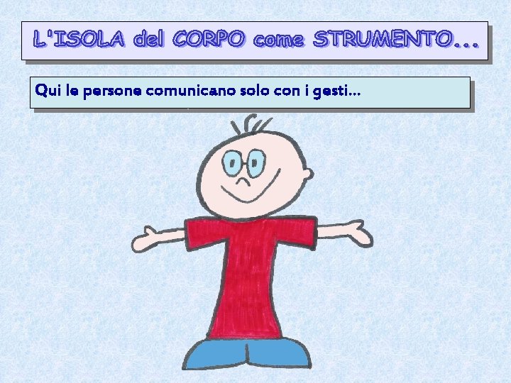 Qui le persone comunicano solo con i gesti… 