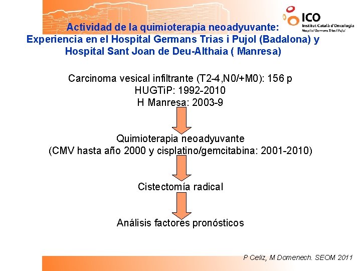 Actividad de la quimioterapia neoadyuvante: Experiencia en el Hospital Germans Trias i Pujol (Badalona)