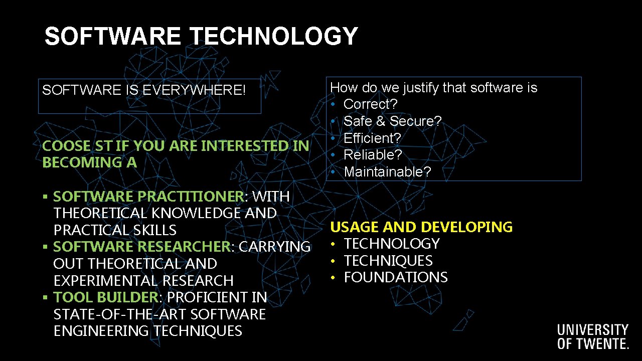 SOFTWARE TECHNOLOGY SOFTWARE IS EVERYWHERE! COOSE ST IF YOU ARE INTERESTED IN BECOMING A SOFTWARE TECHNOLOGY SOFTWARE IS EVERYWHERE! COOSE ST IF YOU ARE INTERESTED IN BECOMING A