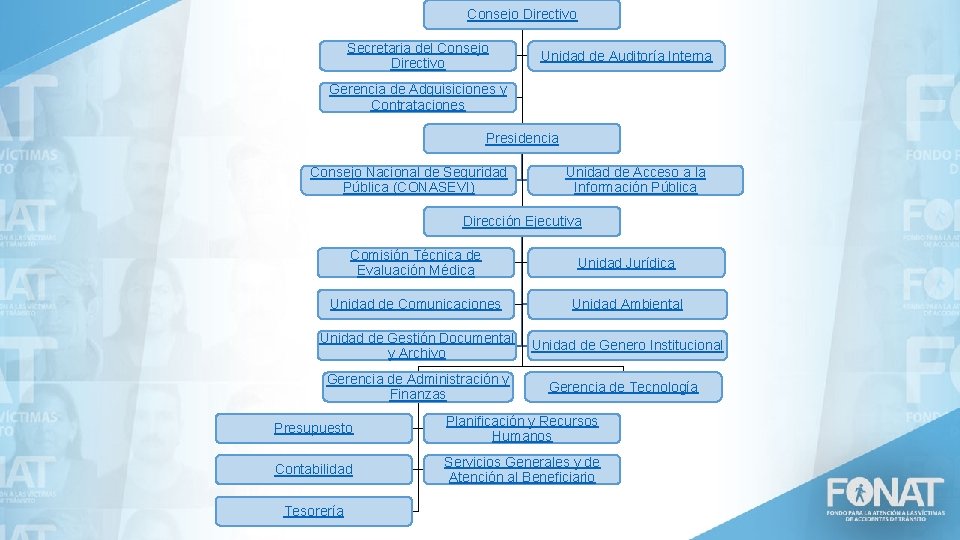 Consejo Directivo Secretaria del Consejo Directivo Unidad de Auditoría Interna Gerencia de Adquisiciones y