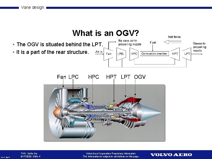 Vane design What is an OGV? • The OGV is situated behind the LPT.
