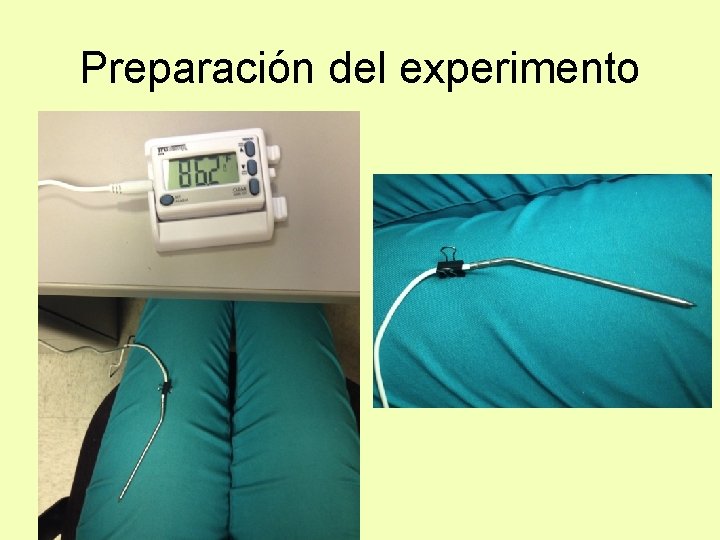 Preparación del experimento 