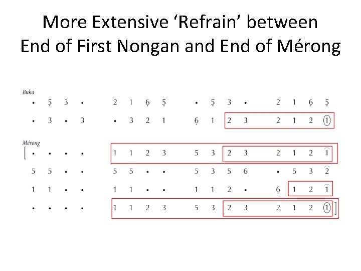 More Extensive ‘Refrain’ between End of First Nongan and End of Mérong 