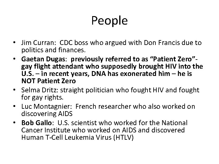 People • Jim Curran: CDC boss who argued with Don Francis due to politics