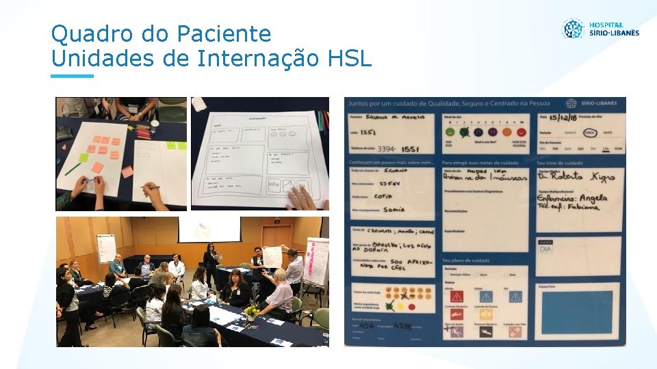 Quadro do Paciente Unidades de Internação HSL 