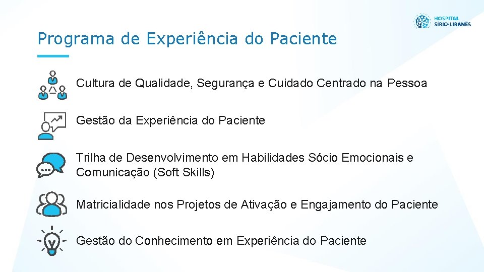 Programa de Experiência do Paciente Cultura de Qualidade, Segurança e Cuidado Centrado na Pessoa