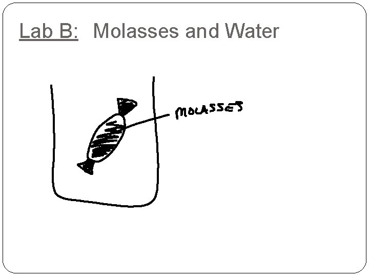 Lab B: Molasses and Water 