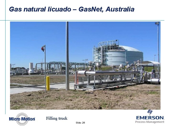 Gas natural licuado – Gas. Net, Australia Filling truck Slide: 26 