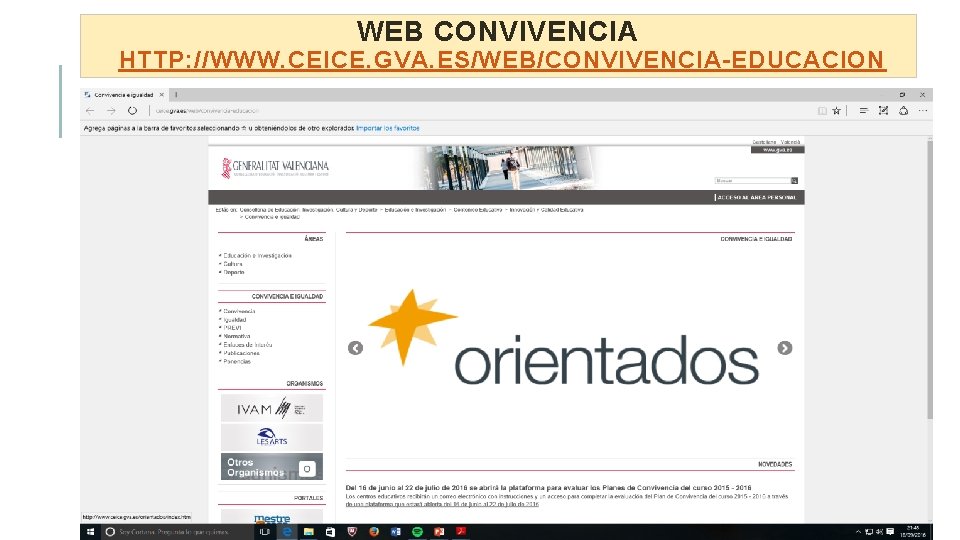 WEB CONVIVENCIA HTTP: //WWW. CEICE. GVA. ES/WEB/CONVIVENCIA-EDUCACION 