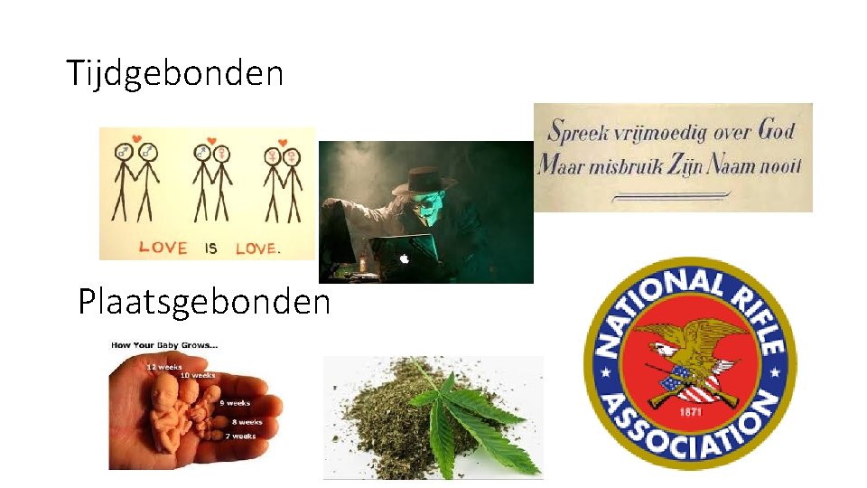 Tijdgebonden Plaatsgebonden 