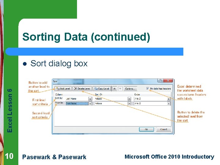 Excel Lesson 6 Enhancing a Worksheet Microsoft Office