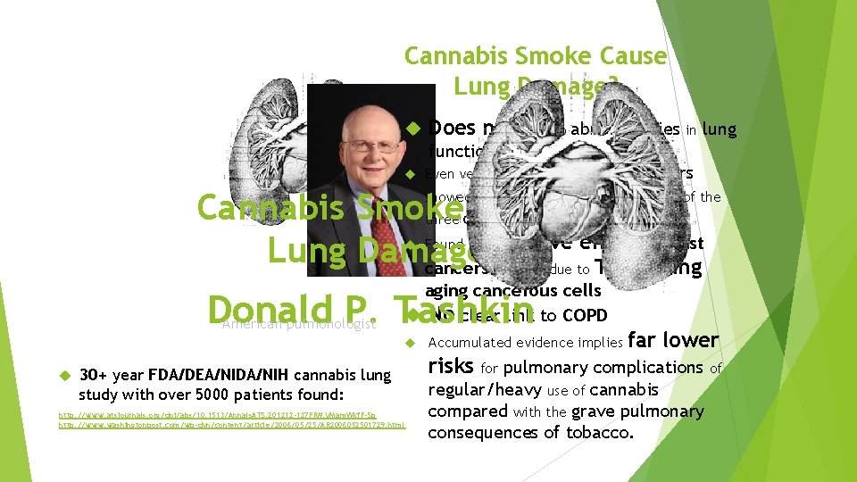 Cannabis Smoke Cause Lung Damage? Does not lead to abnormalities in lung function Even