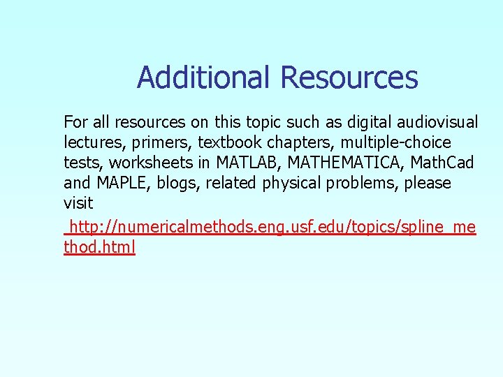 Additional Resources For all resources on this topic such as digital audiovisual lectures, primers,