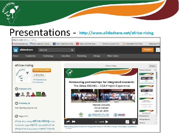 Presentations - http: //www. slideshare. net/africa-rising 