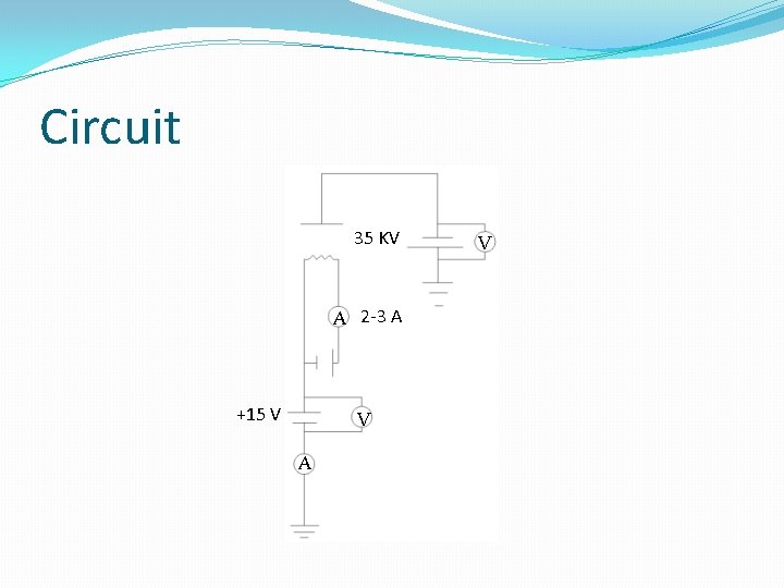 Circuit 35 KV A 2 -3 A +15 V V A V 