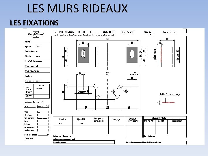 LES MURS RIDEAUX LES FIXATIONS 