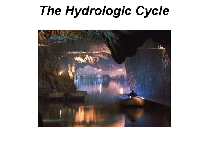 The Hydrologic Cycle 