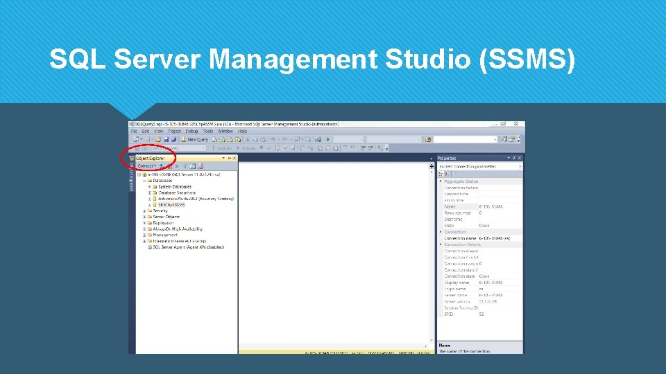 SQL Server Management Studio (SSMS) 