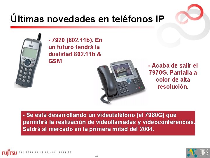 Últimas novedades en teléfonos IP - 7920 (802. 11 b). En un futuro tendrá