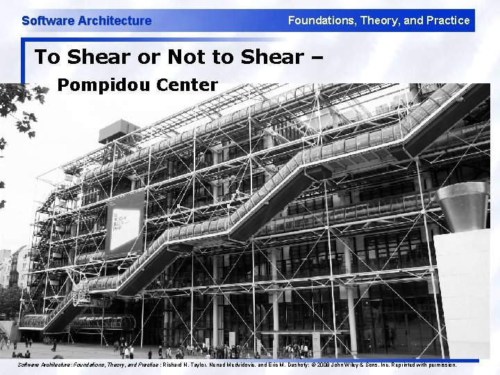 Software Architecture Foundations, Theory, and Practice To Shear or Not to Shear – Pompidou