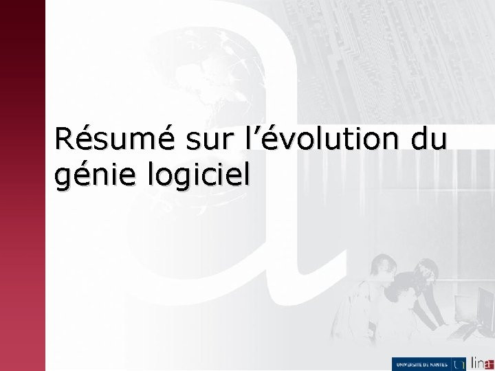 Résumé sur l’évolution du génie logiciel 