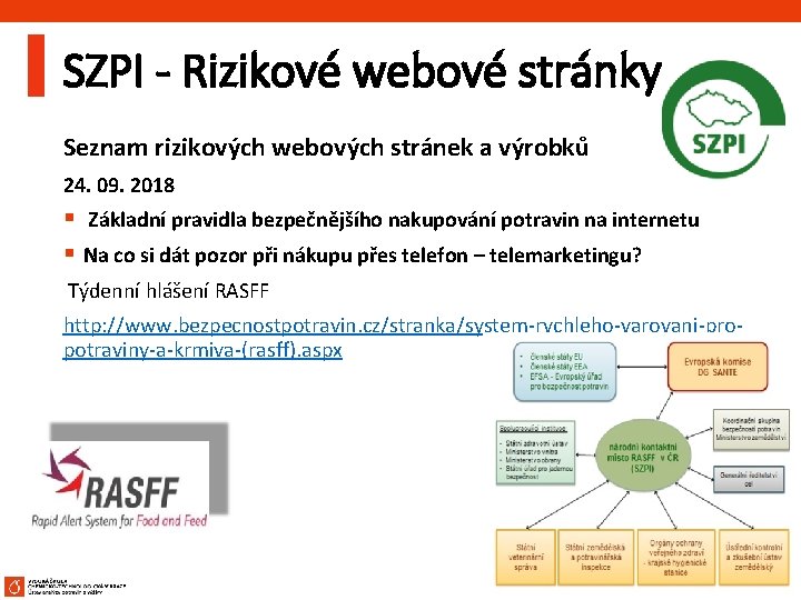 SZPI - Rizikové webové stránky Seznam rizikových webových stránek a výrobků 24. 09. 2018