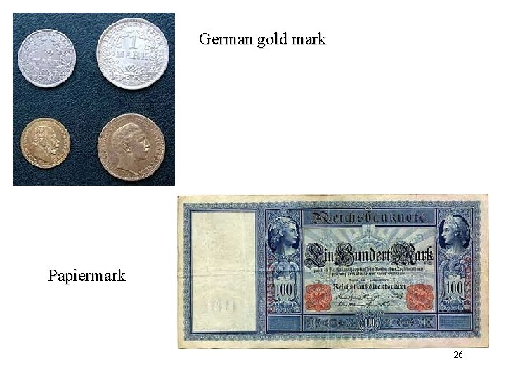 German gold mark Papiermark 26 