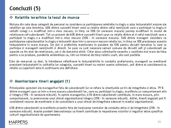 Concluzii (5) v Relatiile ierarhice la locul de munca Niciuna din cele doua categorii
