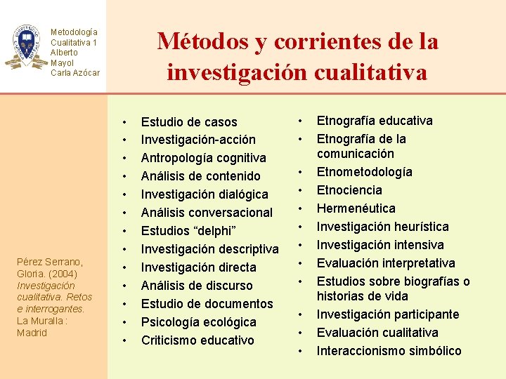 Facultad de Derecho y Ciencias Sociales Metodologa Cualitativa