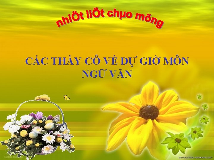 CÁC THẦY CÔ VỀ DỰ GIỜ MÔN NGỮ VĂN 