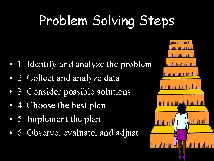 Problem Solving Steps • • • 1. Identify and analyze the problem 2. Collect
