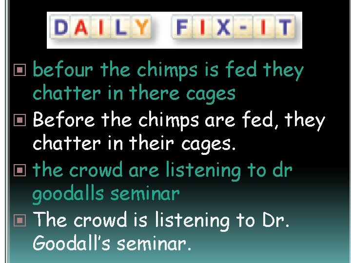 befour the chimps is fed they chatter in there cages Before the chimps