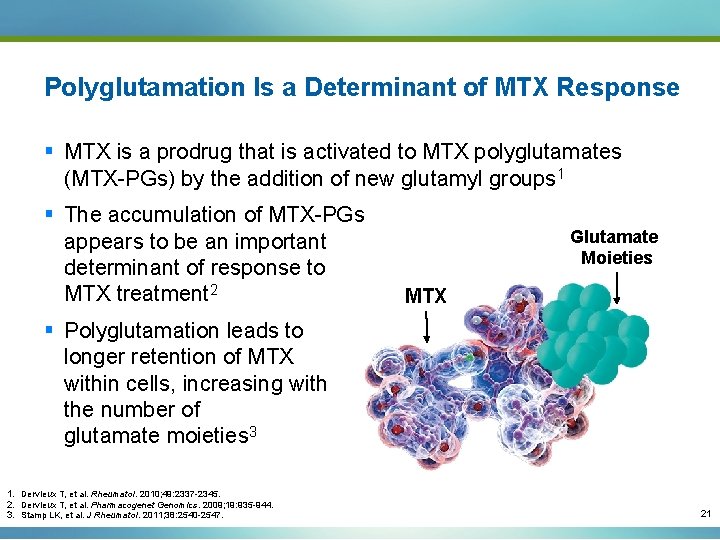 Polyglutamation Is a Determinant of MTX Response § MTX is a prodrug that is
