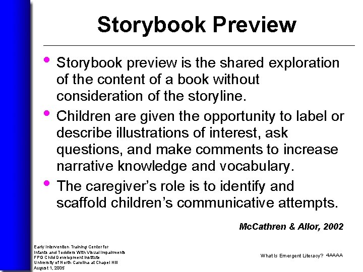 Storybook Preview • Storybook preview is the shared exploration • • of the content