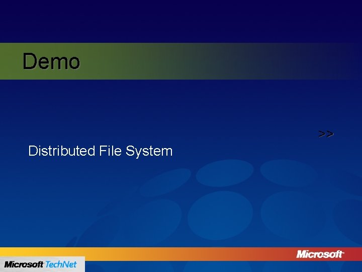 Demo >> Distributed File System 