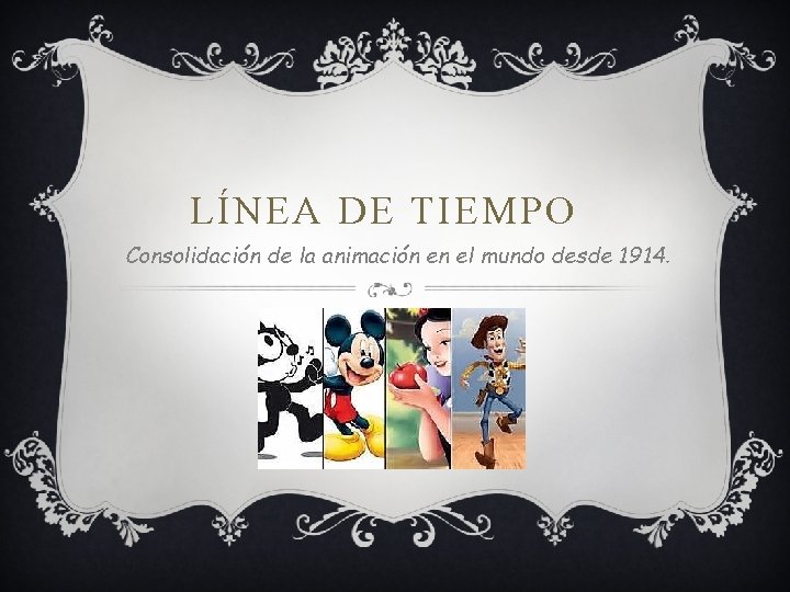 LÍNEA DE TIEMPO Consolidación de la animación en el mundo desde 1914. 