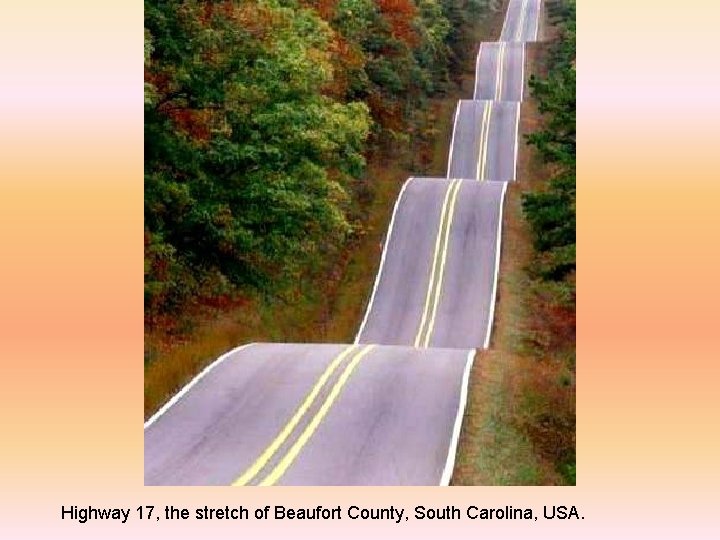 Highway 17, the stretch of Beaufort County, South Carolina, USA. 