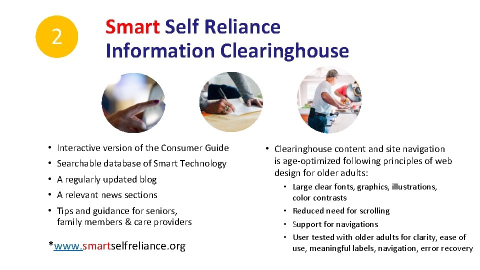 2 Smart Self Reliance I-STAR* Online Information Clearinghouse • Interactive version of the Consumer