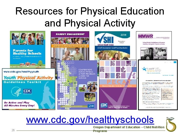 Resources for Physical Education and Physical Activity www. cdc. gov/healthyschools 26 Oregon Department of