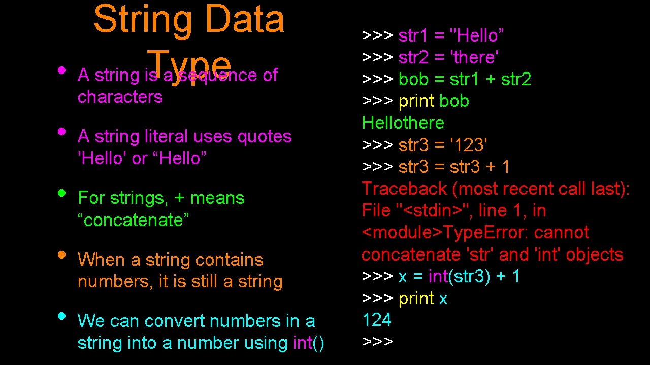 String Data • A string is. Type a sequence of characters • • A String Data • A string is. Type a sequence of characters • • A