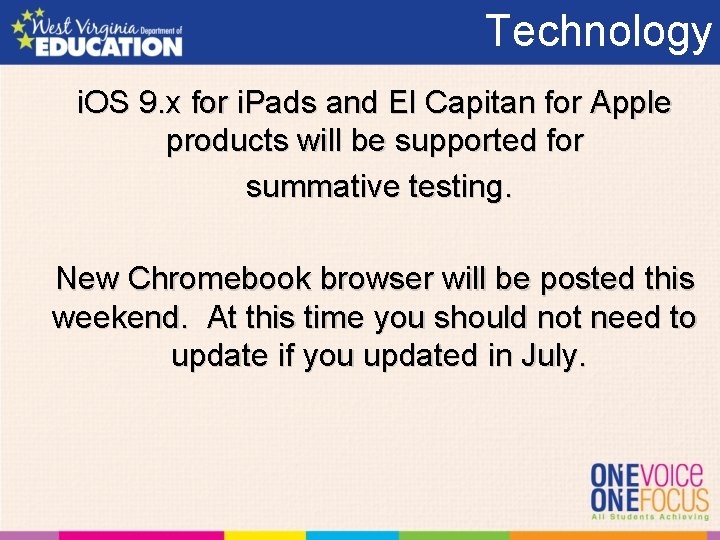 Technology i. OS 9. x for i. Pads and El Capitan for Apple products
