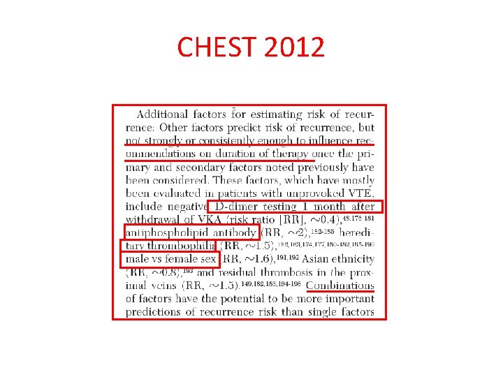 CHEST 2012 