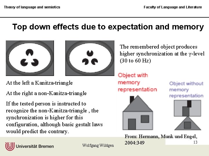 Theory of language and semiotics Faculty of Language and Literature Top down effects due