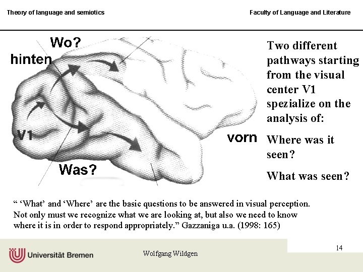 Theory of language and semiotics Faculty of Language and Literature Two different pathways starting
